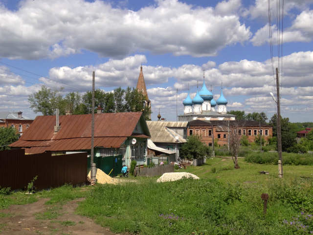 Улица Киселёва в городе Гороховце Владимирской области в районе дома 2 в 2012 году