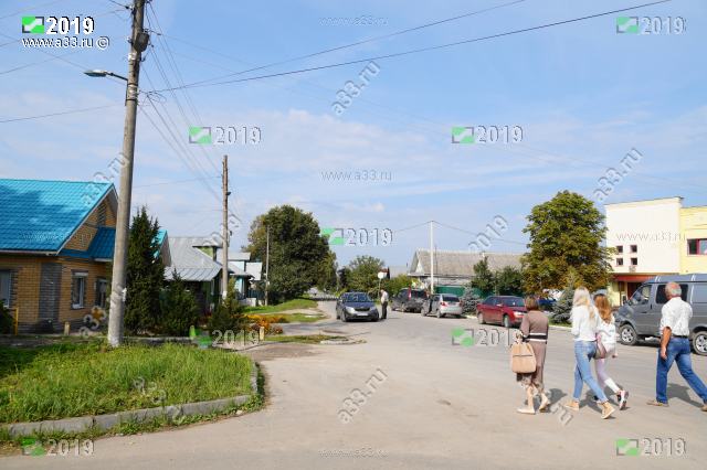 2019 Улица Луначарского в городе Гороховце Владимирской области в районе домов 58 - 62