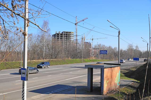 2016 автобусная остановка Веризино в сторону Нижнего Новгорода микрорайон Веризино, город Владимир
