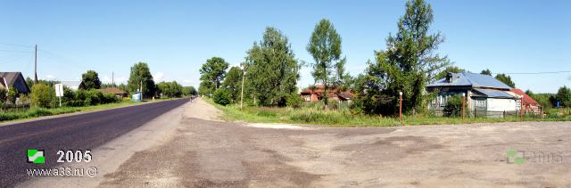 2005 Панорама центра деревни Хохлово Камешковского района Владимирской области