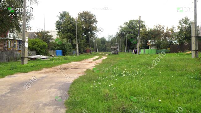 2010 Центральная улица деревни Ефаново Киржачского района Владимирской области в районе домов 15 13 11 и колодца