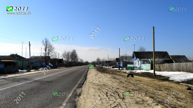 Главная улица деревни Вичкино Меленковского района Владимирской области называется Центральная