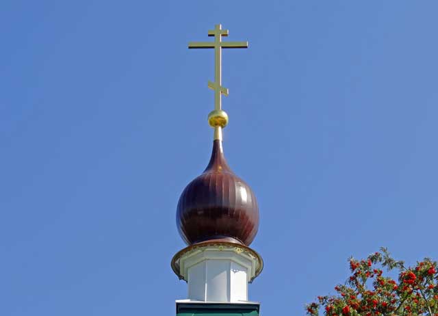 2025 глава и крест православной часовни Николая Чудотворца деревня Байгуши Судогодского района Владимирской области