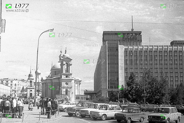 Гостиница Россия в Москве, старая фотография 1977 года